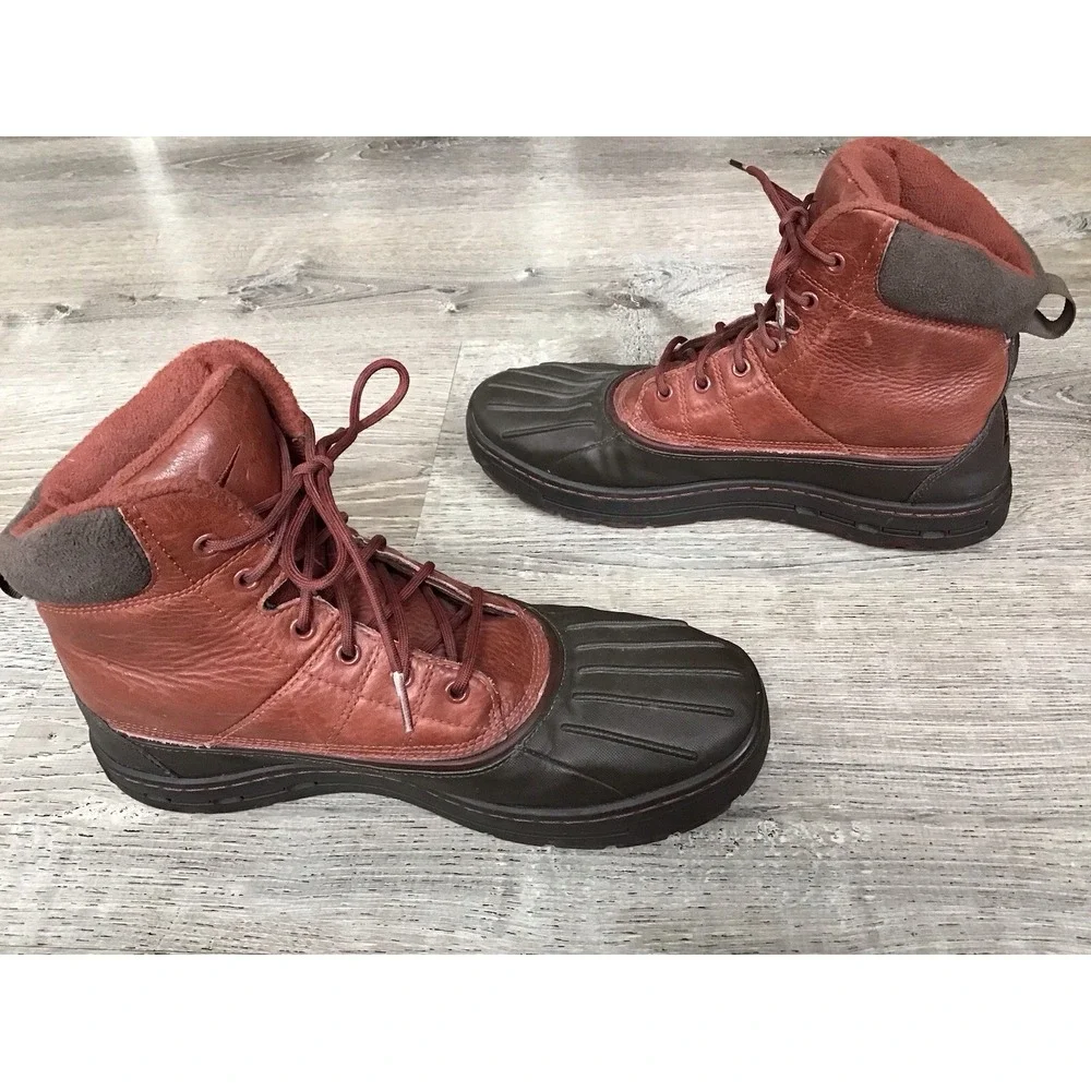 Nike Mens Size 9 Woodside 2 Leather Boots Waterproof Hiking Outdoor 386469-206